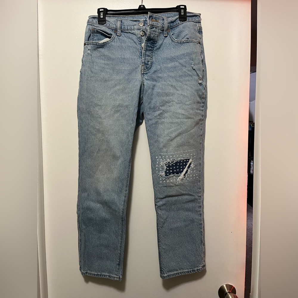 Old Navy Women’s jeans size 4 petite, high rise straight leg fit